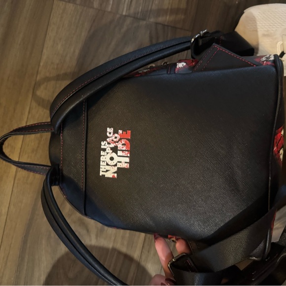 Halloween Themed Backpack with Mask and Pumpkin Design - Picture 3 of 5